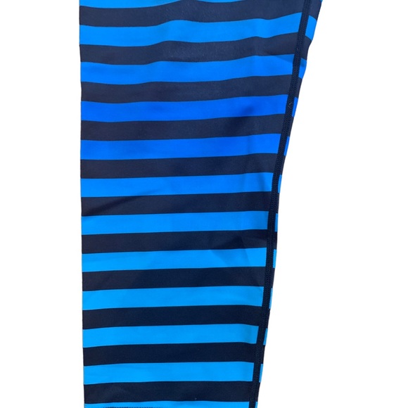 Zyia light n tight blue ombre stripe leggings 7/8 hi rise - Picture 4 of 7